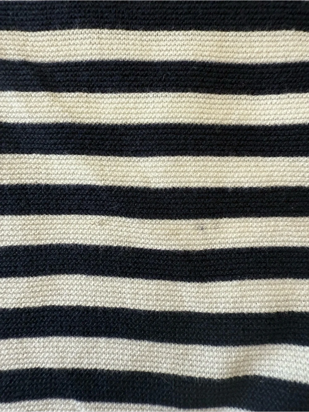 J. Crew Men's Navy & White Striped Crewneck Sweater